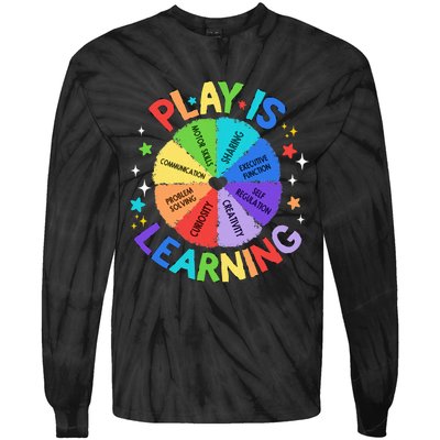 Play Is Learning Teacher Kindergarten Tie-Dye Long Sleeve Shirt