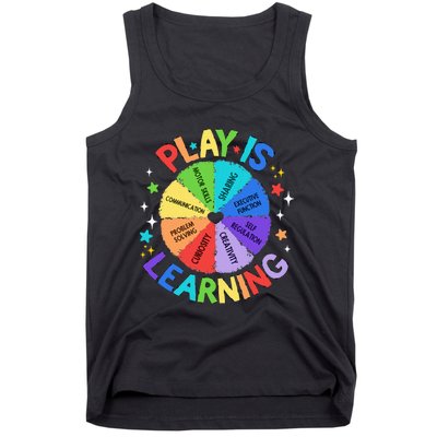 Play Is Learning Teacher Kindergarten Tank Top