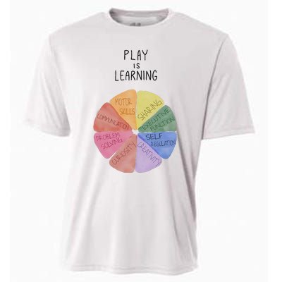 Play Is Learning Funny Teacher Cooling Performance Crew T-Shirt