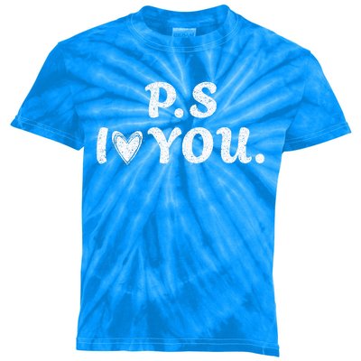 Ps I Love You Day Purple Ps I Love You For Couple Kids Tie-Dye T-Shirt