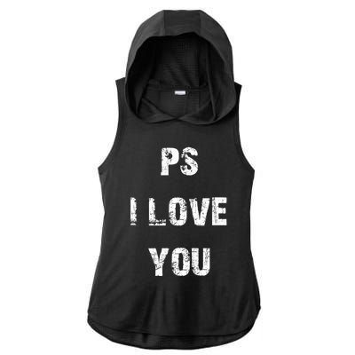 Ps I Love You Ladies PosiCharge Tri-Blend Wicking Draft Hoodie Tank