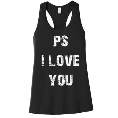 Ps I Love You Women's Racerback Tank