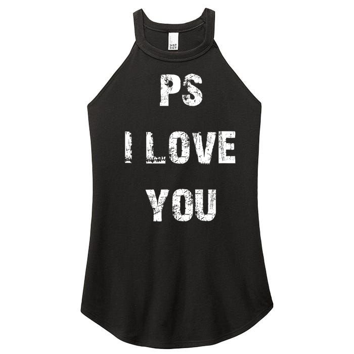 Ps I Love You Women’s Perfect Tri Rocker Tank