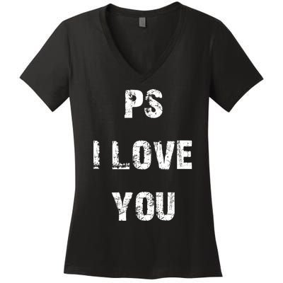 Ps I Love You Women's V-Neck T-Shirt