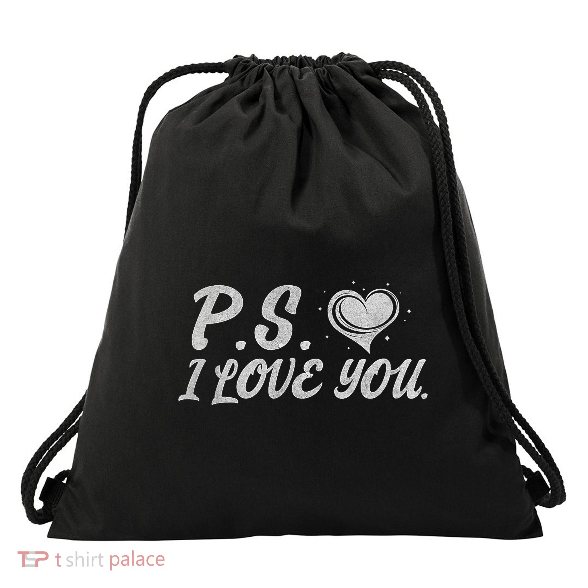Ps I Love You Drawstring Bag