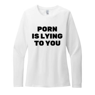 Porn Is Lying To You (Frontprint) Womens CVC Long Sleeve Shirt