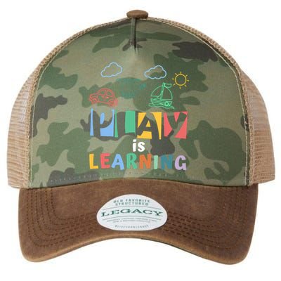 Play Is Learning Teacher Student Back To School Legacy Tie Dye Trucker Hat