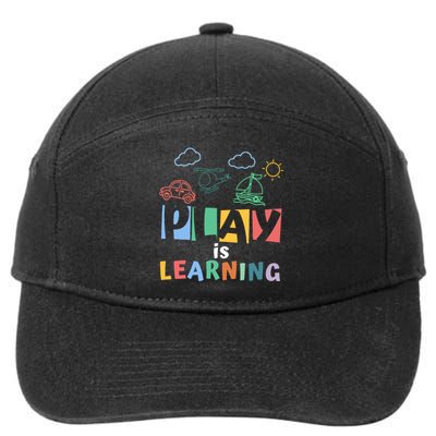 Play Is Learning Teacher Student Back To School 7-Panel Snapback Hat