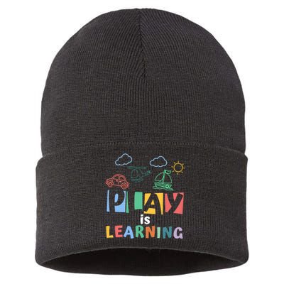 Play Is Learning Teacher Student Back To School Sustainable Knit Beanie