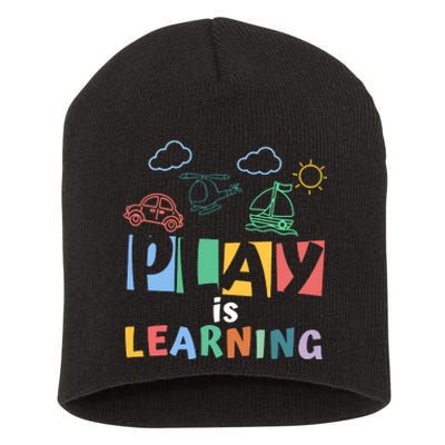 Play Is Learning Teacher Student Back To School Short Acrylic Beanie