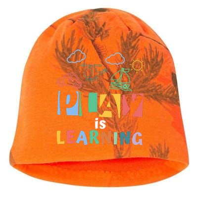 Play Is Learning Teacher Student Back To School Kati - Camo Knit Beanie