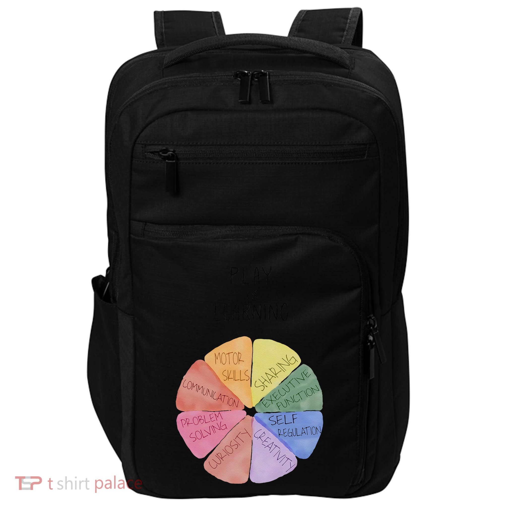 Play Is Learning Funny Teacher Impact Tech Backpack