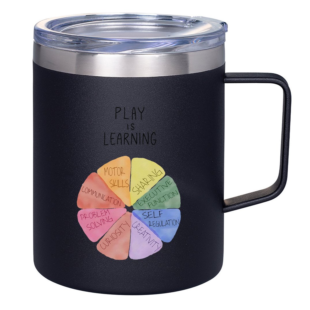 Play Is Learning Funny Teacher 12oz Stainless Steel Coffee Mug