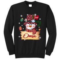 Personalized I Love Being Oma Snowman Grandma Xmas Long Sleeve Sweatshirt