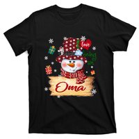 Personalized I Love Being Oma Snowman Grandma Xmas Long Sleeve T-Shirt