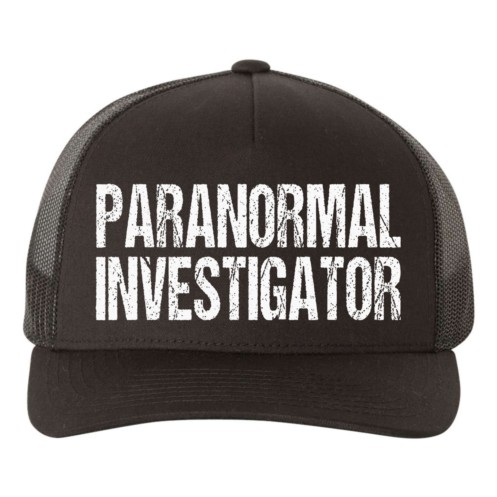 Paranormal Investigator Lazy Halloween Ghost Hunter Costume Yupoong Adult 5-Panel Trucker Hat