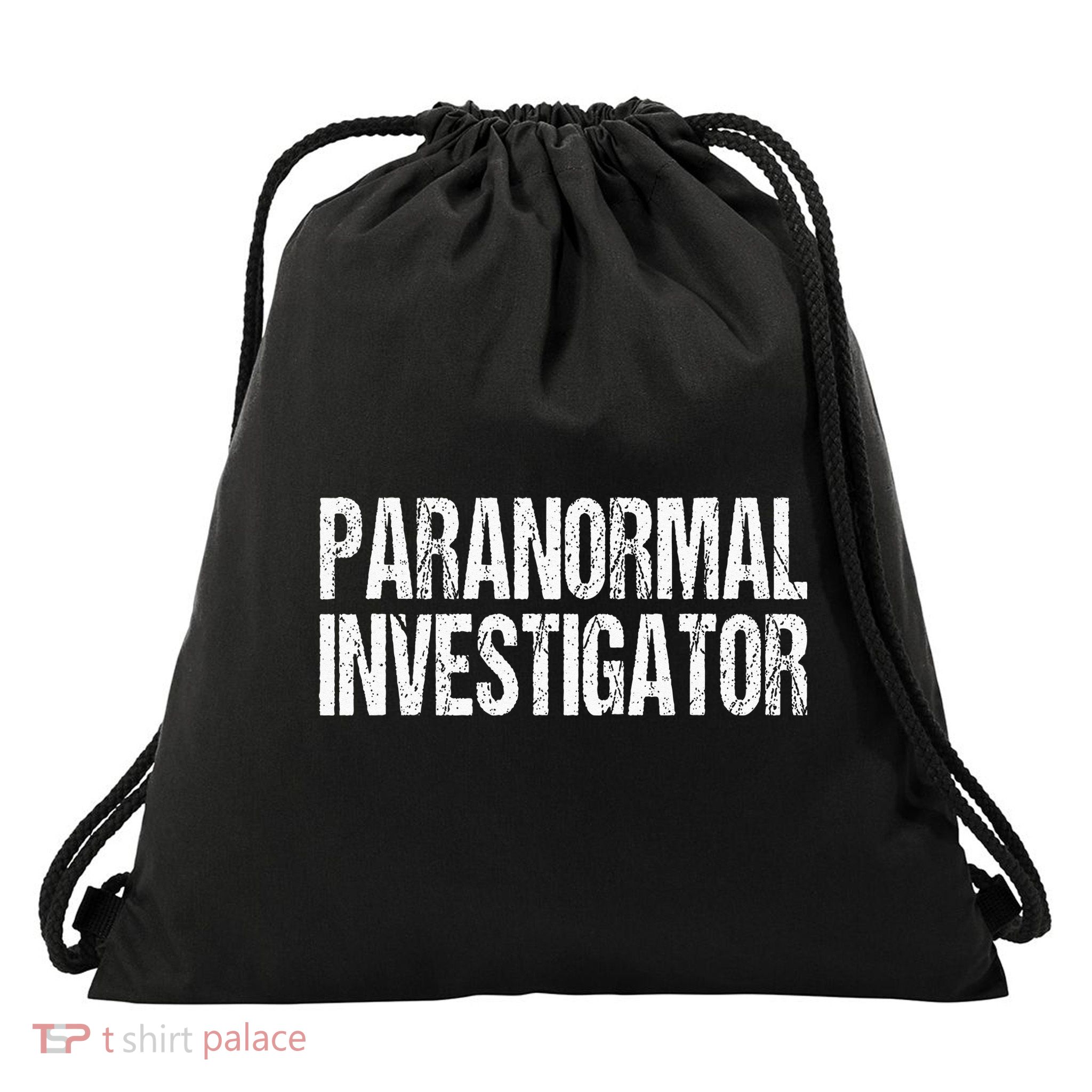 Paranormal Investigator Lazy Halloween Ghost Hunter Costume Drawstring Bag