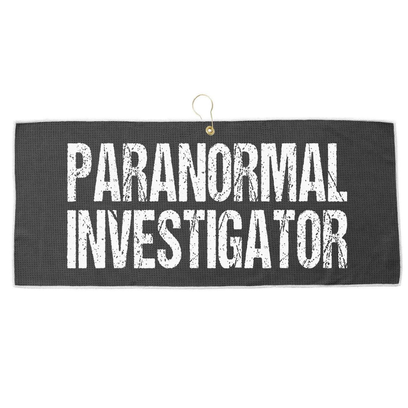 Paranormal Investigator Lazy Halloween Ghost Hunter Costume Large Microfiber Waffle Golf Towel