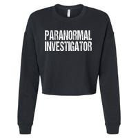 Paranormal Investigator Lazy Halloween Ghost Hunter Costume Cropped Pullover Crew