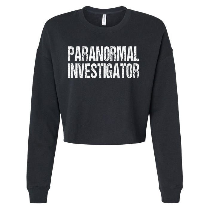 Paranormal Investigator Lazy Halloween Ghost Hunter Costume Cropped Pullover Crew