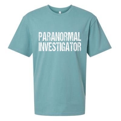 Paranormal Investigator Lazy Halloween Ghost Hunter Costume Sueded Cloud Jersey T-Shirt