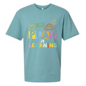 Play Is Learning Design T Designs For Teachers Preschool Gift Sueded Cloud Jersey T-Shirt