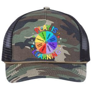 Play Is Learning Teachers Preschool Kindergartner Retro Rope Trucker Hat Cap