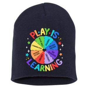 Play Is Learning Teachers Preschool Kindergartner Short Acrylic Beanie