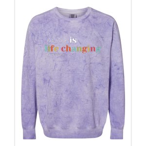 Play Is Life Changing Play Therapy Colorblast Crewneck Sweatshirt