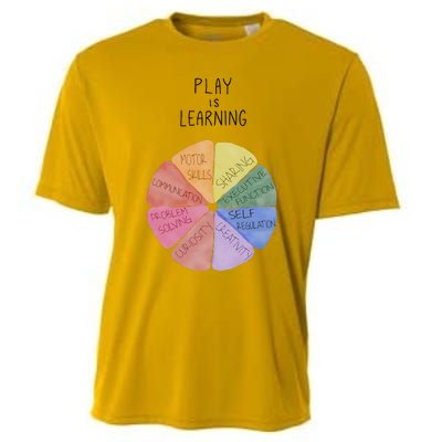 Play Is Learning Funny Teacher Cooling Performance Crew T-Shirt