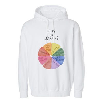 Play Is Learning Funny Teacher Garment-Dyed Fleece Hoodie