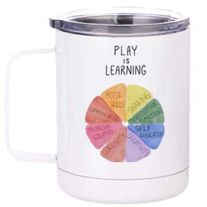 Play Is Learning Funny Teacher 12 oz Stainless Steel Tumbler Cup