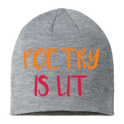 Poetry Is Lit Funny Writer Spoken Word Poet Gift Sustainable Beanie