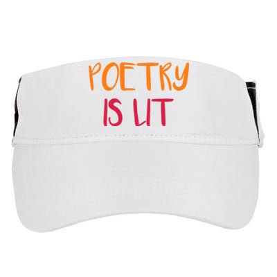 Poetry Is Lit Funny Writer Spoken Word Poet Gift Adult Drive Performance Visor