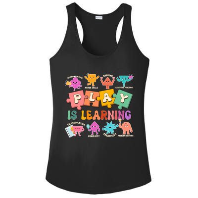 Play Is Learning Kindergarten Teacher Student Life Ladies PosiCharge Competitor Racerback Tank