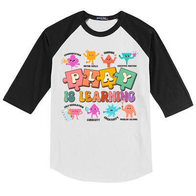Play Is Learning Kindergarten Teacher Student Life Kids Colorblock Raglan Jersey
