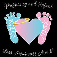 Pregnancy Infant Loss Awareness Month Footprint Halo Gift Bucket Hat