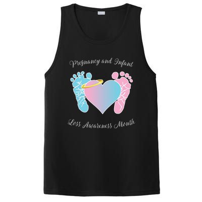 Pregnancy Infant Loss Awareness Month Footprint Halo Gift PosiCharge Competitor Tank