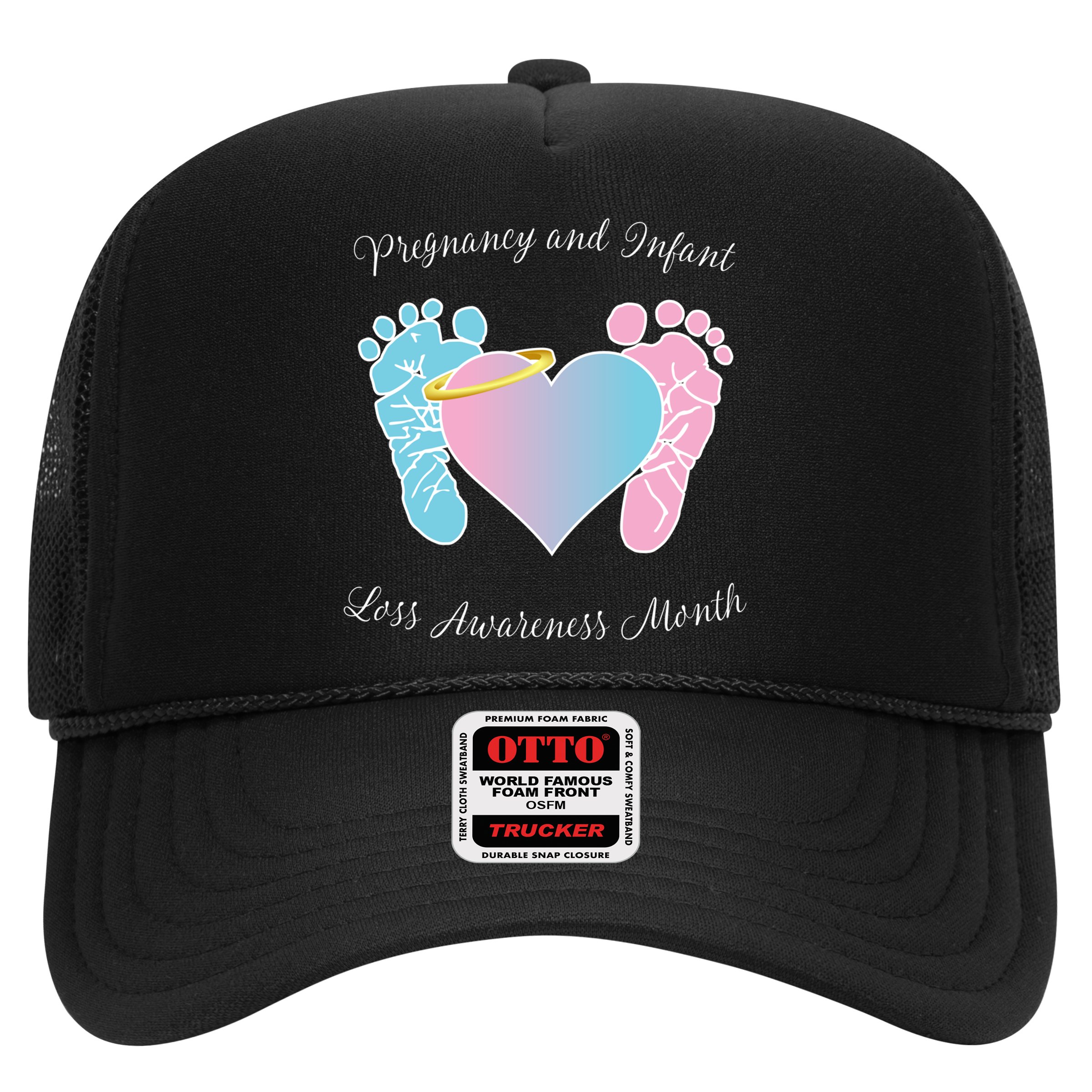 Pregnancy Infant Loss Awareness Month Footprint Halo Gift Hat
