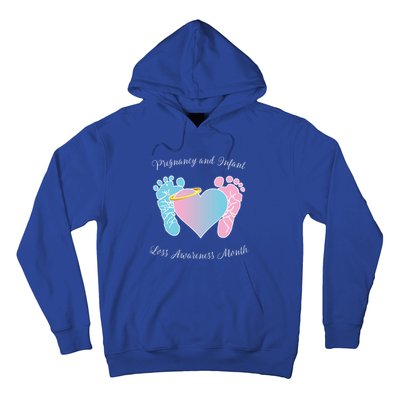 Pregnancy Infant Loss Awareness Month Footprint Halo Gift Hoodie