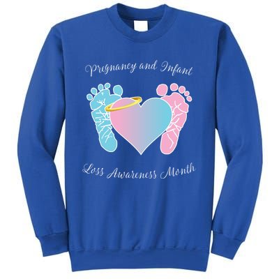 Pregnancy Infant Loss Awareness Month Footprint Halo Gift Sweatshirt