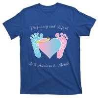 Pregnancy Infant Loss Awareness Month Footprint Halo Gift T-Shirt