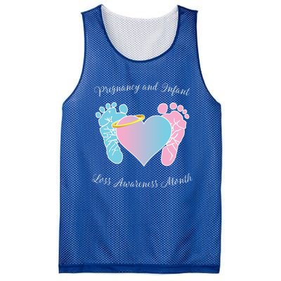 Pregnancy Infant Loss Awareness Month Footprint Halo Gift Mesh Reversible Basketball Jersey Tank