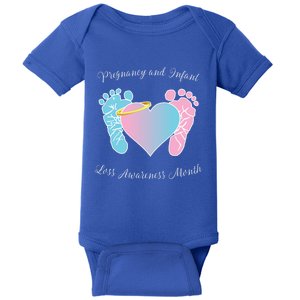 Pregnancy Infant Loss Awareness Month Footprint Halo Gift Baby Bodysuit