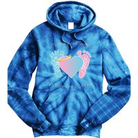 Pregnancy Infant Loss Awareness Month Footprint Halo Gift Tie Dye Hoodie