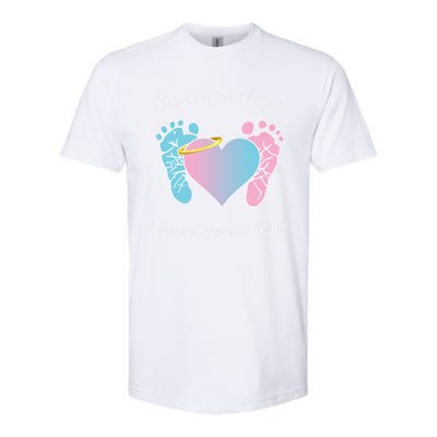 Pregnancy Infant Loss Awareness Month Footprint Halo Gift Softstyle CVC T-Shirt