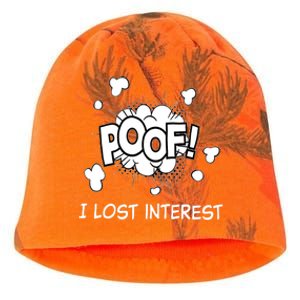 Poof I Lost Interest Funny Adhd Sarcastic Kati - Camo Knit Beanie