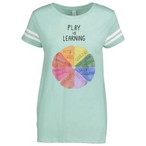 Play Is Learning Funny Teacher Enza Ladies Jersey Football T-Shirt