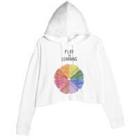 Play Is Learning Funny Teacher Crop Fleece Hoodie