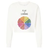 Play Is Learning Funny Teacher Cropped Pullover Crew